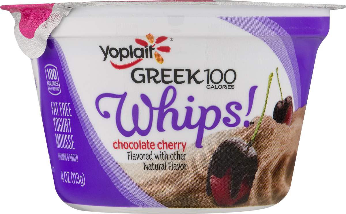 Yoplait Greek 100 Whips Fat Free Yogurt Mousse Chocolate Cherry Yoplait