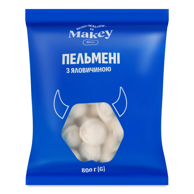 Пельмені з яловичиною 800г Makey