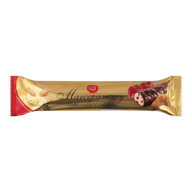 Батончик з арахісово-марципанової маси з сушеними вишнями в шоколаді Wolnosc м/у