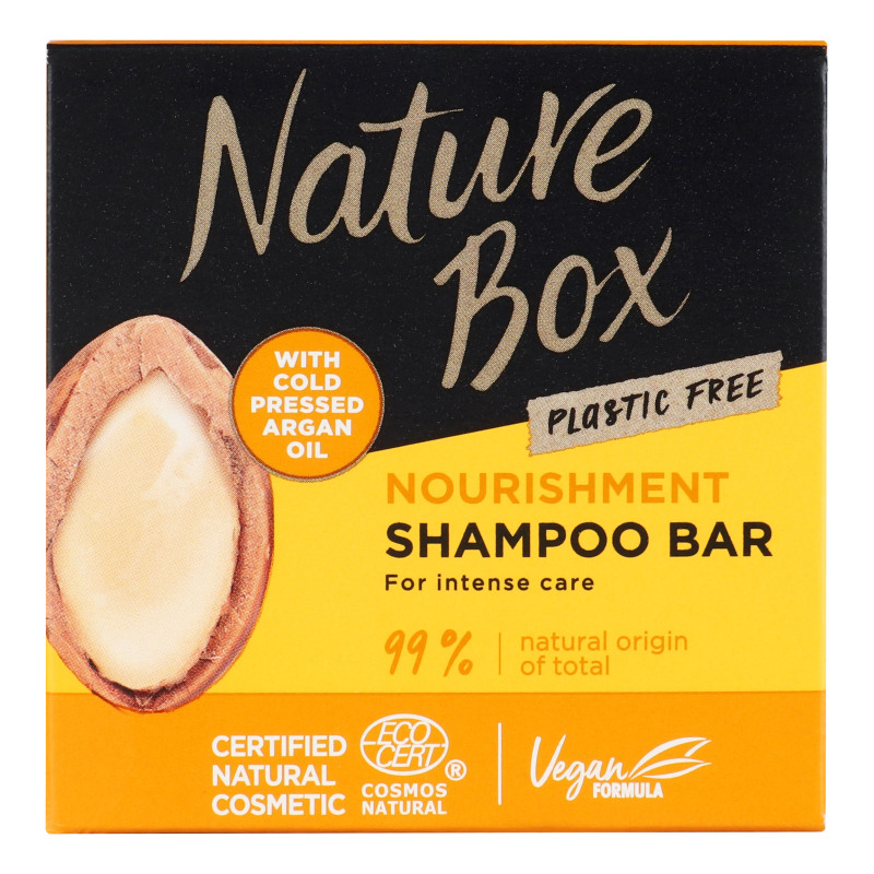 Шампунь для волос твердый Argan oil Nourishment Nature Box 85г Nature ...