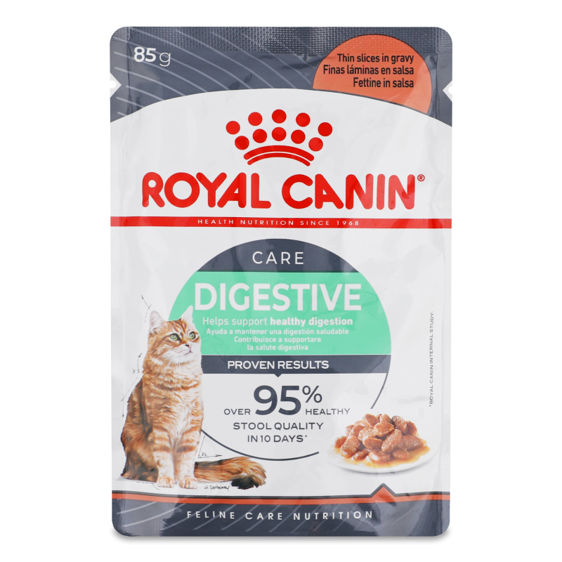 Корм д/дорослих котів Дайджест Сенсітів шматочки в соусі 85г пауч Роял Канін