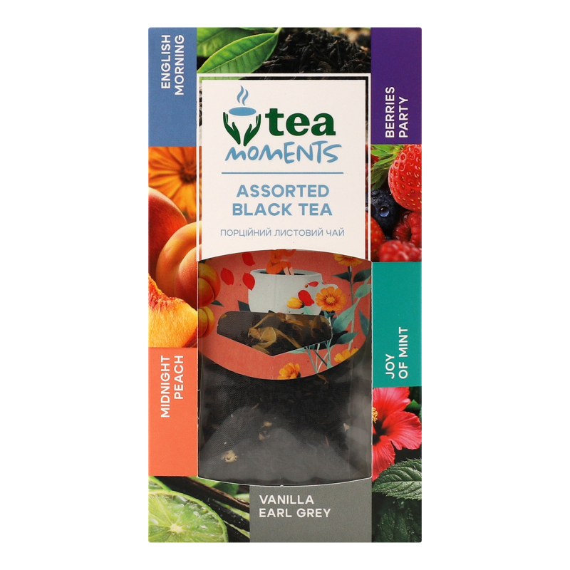 Асорті чаю чорного Tea Moments к/у 15шт Tea Moments(4823118605037