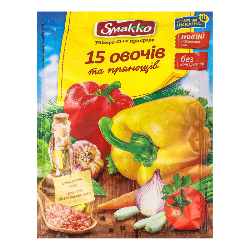 Приправа универсальная 15 овощей и пряностей Smakko м/у 70г Smakko ...