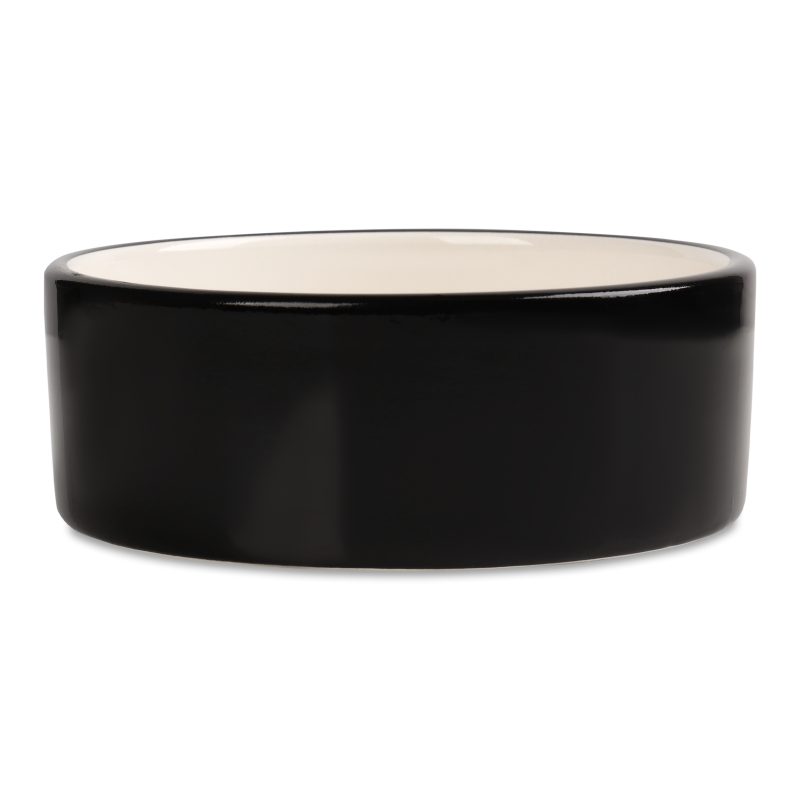 Миска д/собак Роккі 400мл кераміка чорна кругла Flamingo