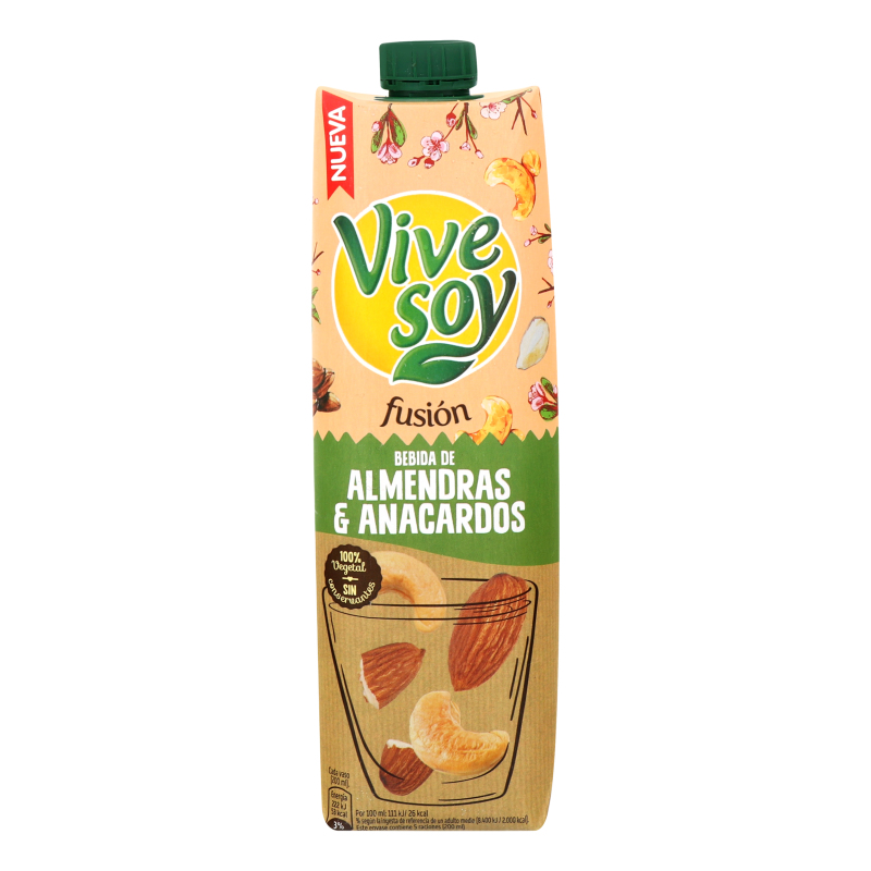 Напиток ореховый с миндалем и кешью Vive Soy т/п