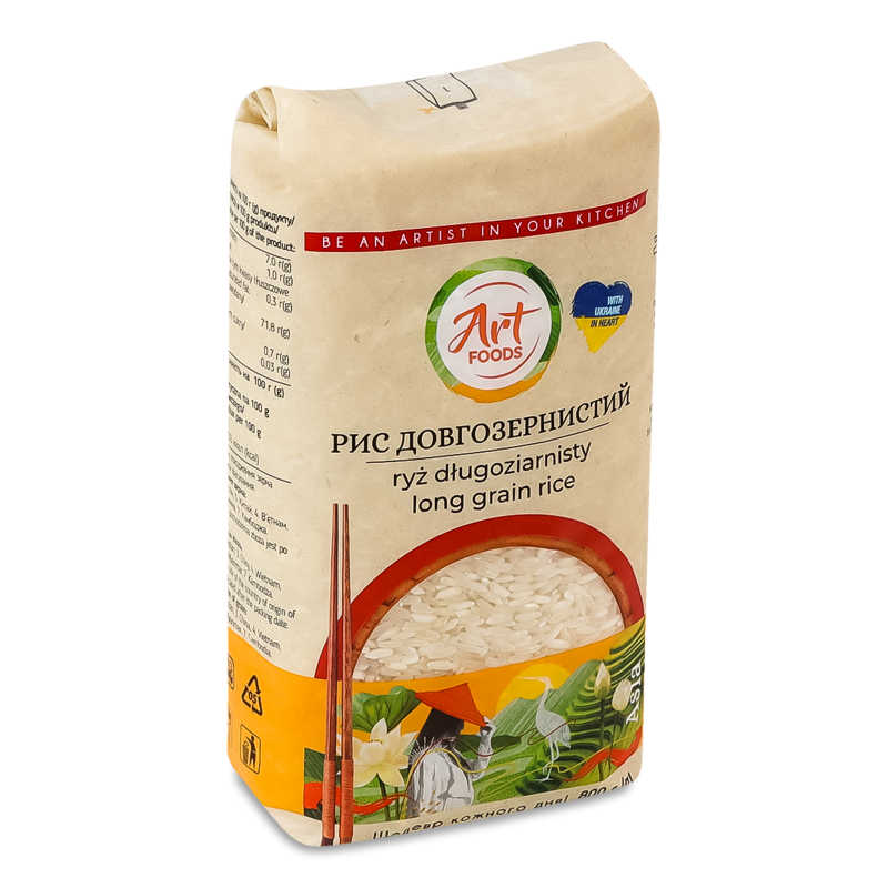 Рис довгозернистий 800г Арт Фудз