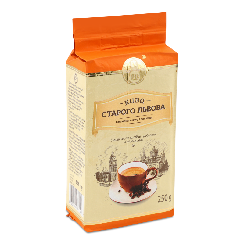 Кава Старого Львова Сніданкова мелена смажена 250г в/у Віденська кава