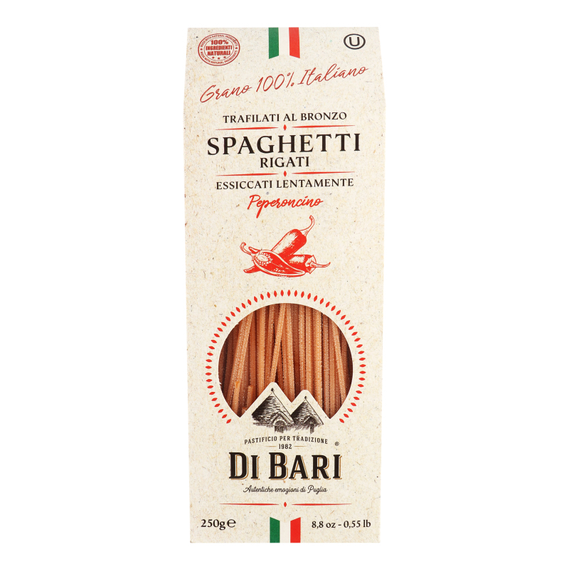 Вироби макаронні з перцем чилі Spaghetti Rigati Di Bari к/у