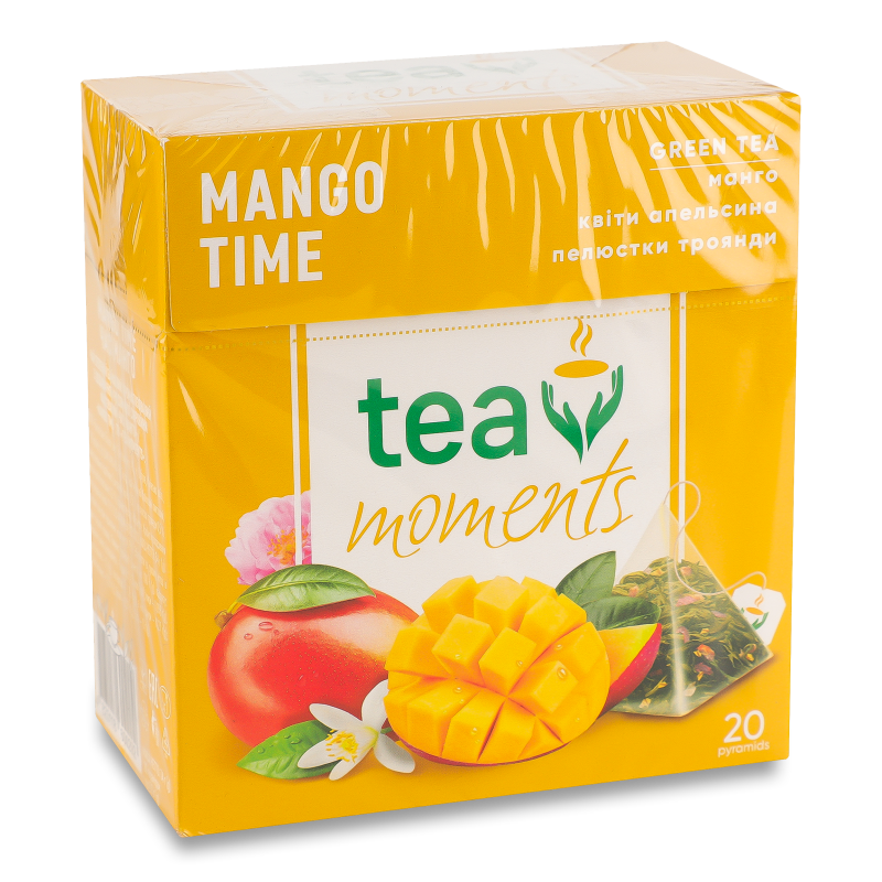 Чай Час манго зелений 20*1,7г в пірамідках Ті Моментс