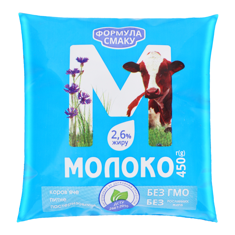 Молоко 2.6% коров'яче пастеризоване Формула смаку м/у