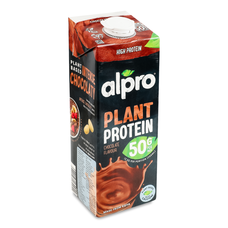 Напій соєвий високобілковий з шоколадним смаком 1л т/брік Alpro