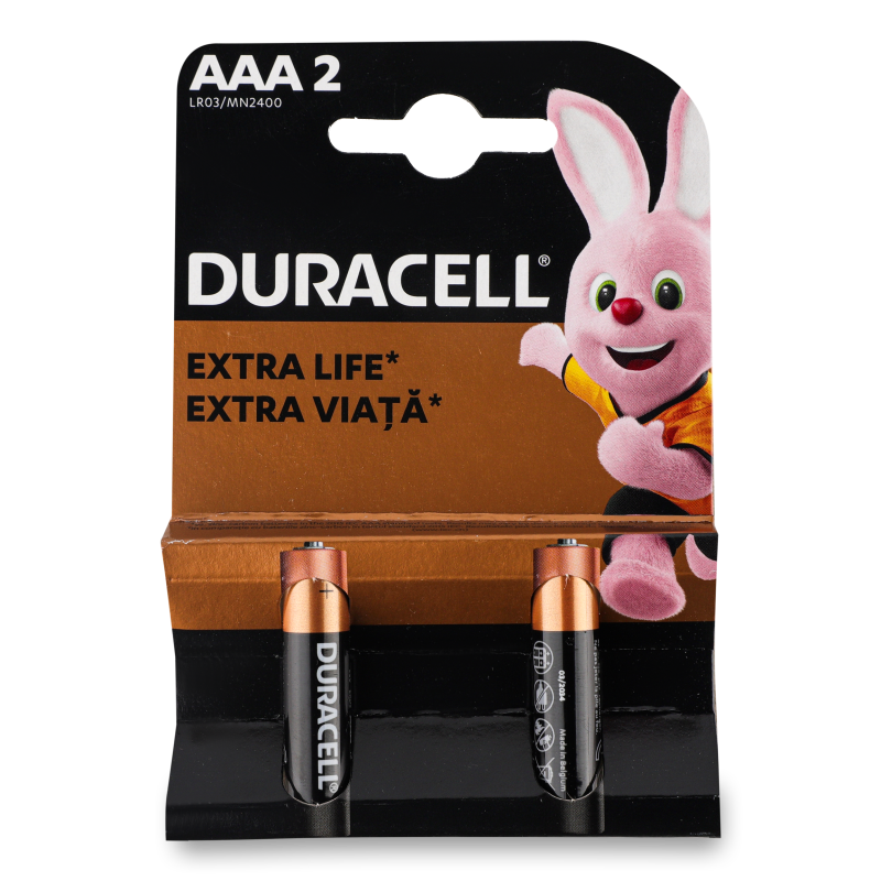 Елемент живлення Басік AAA 1,5V LR03 алкаліновий 2шт Дюрасел