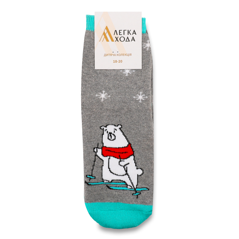 Шкарпетки дитячі сірий меланж р.18-20 9312 Легка хода