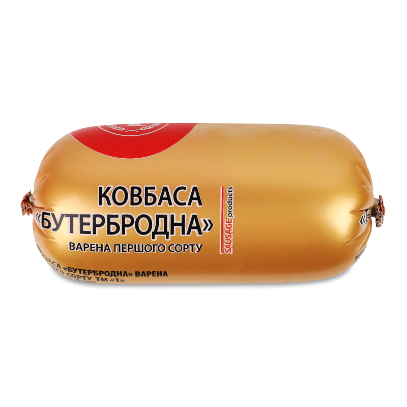 Ковбаса Бутербродна варена 1г п/а вагова ТМ “1”