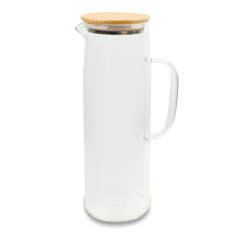 Глечик 1,5л скло бамбукова кришка KYYW560