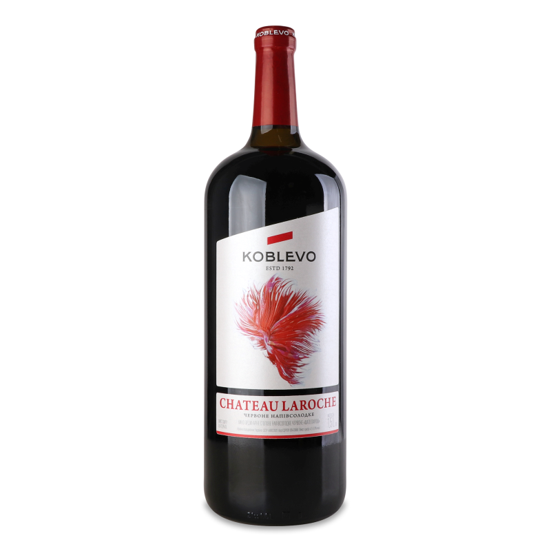 Вино Chateau Laroche червоне н/солодке 9-12% 1,5л Koblevo