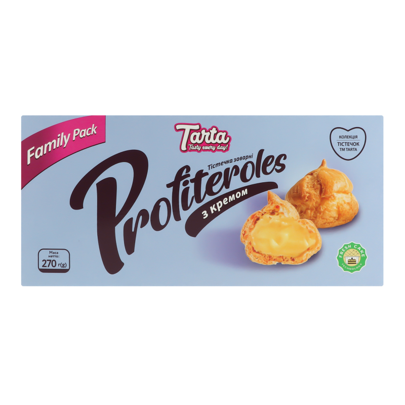 Тістечка заварні з кремом Profiteroles Tarta к/у
