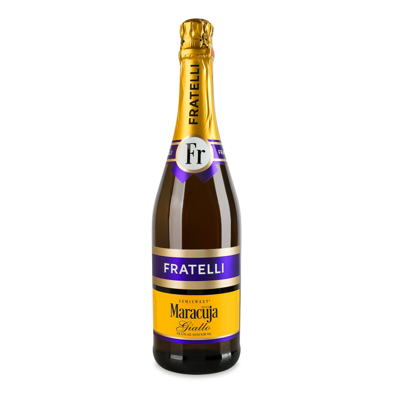 Напій винний Maracuja Giallo білий н/солодкий газований 6-6,9% 0,75л Fratelli