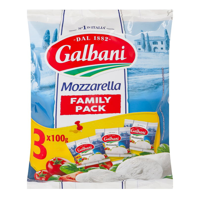 Сир 32% свіжий Моцарела Galbani м/у 3х