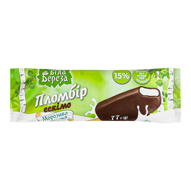Мороженое 15% в глазури Эскимо Белая Бяроза м/у 77г Біла Береза ...
