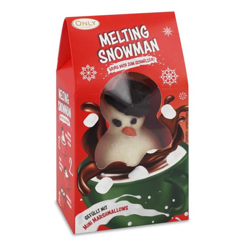 Фігурка з молочного шоколаду Melting Snowman наповнений міні зефірками 75г Only