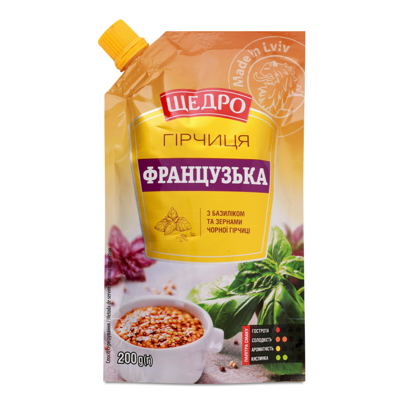 Гірчиця Французька 200г д/п Щедро