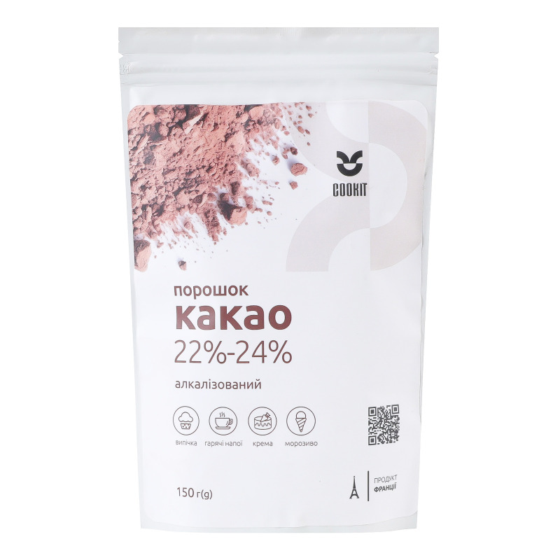 Какао порошок 22%-24% алкалізований Cookit д/п