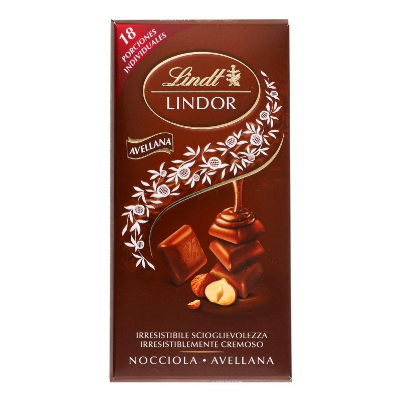 Шоколад молочний з фундуком та кремовою начинкою Lindor Lindt к/у
