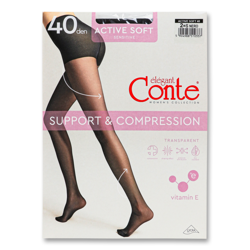 Колготи жіночі Актів Софт неро 40ден р.2 Конте елегант