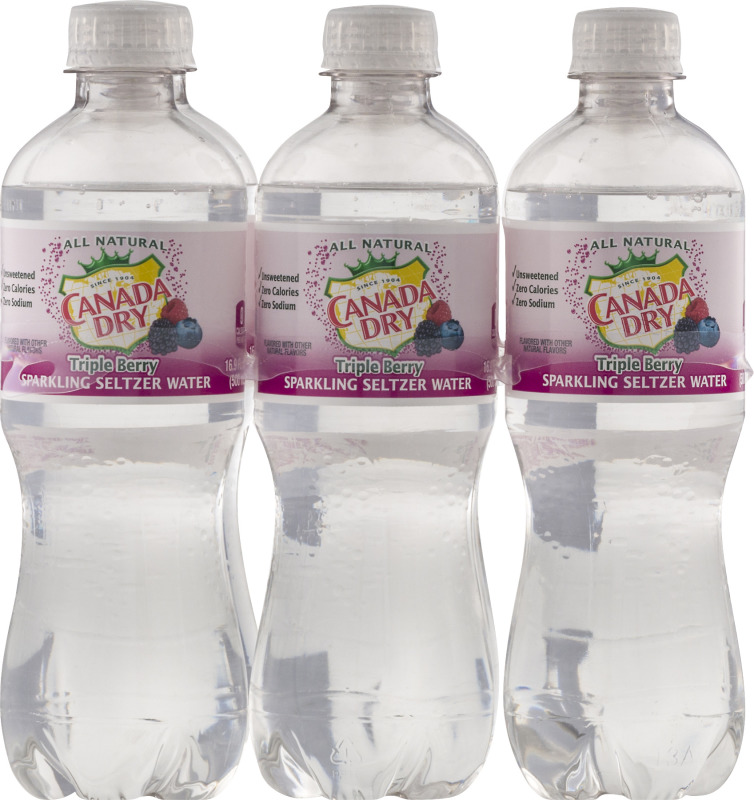 Canada Dry Sparkling Seltzer Water Triple Berry 6 PK Canada Dry