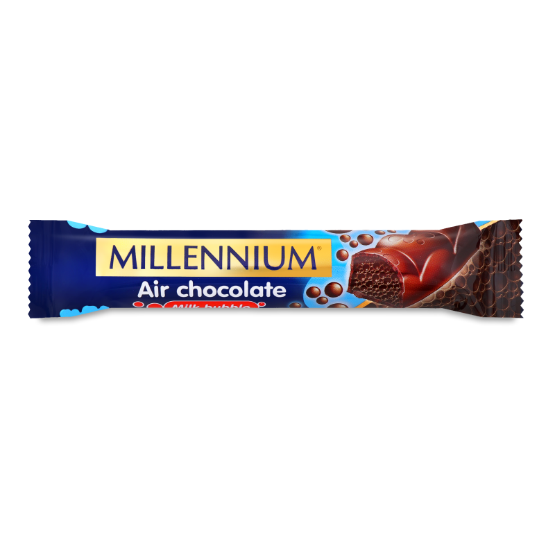 Шоколад молочний пористий 32г Millennium