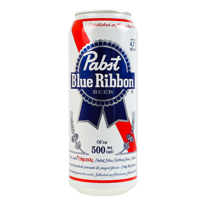 ◇FLUX PABST BLUE RIBBON XF Mサイズ◇ Пиво 500мл 4.7% светлое фильтрованное пастеризованное Pabst Blue