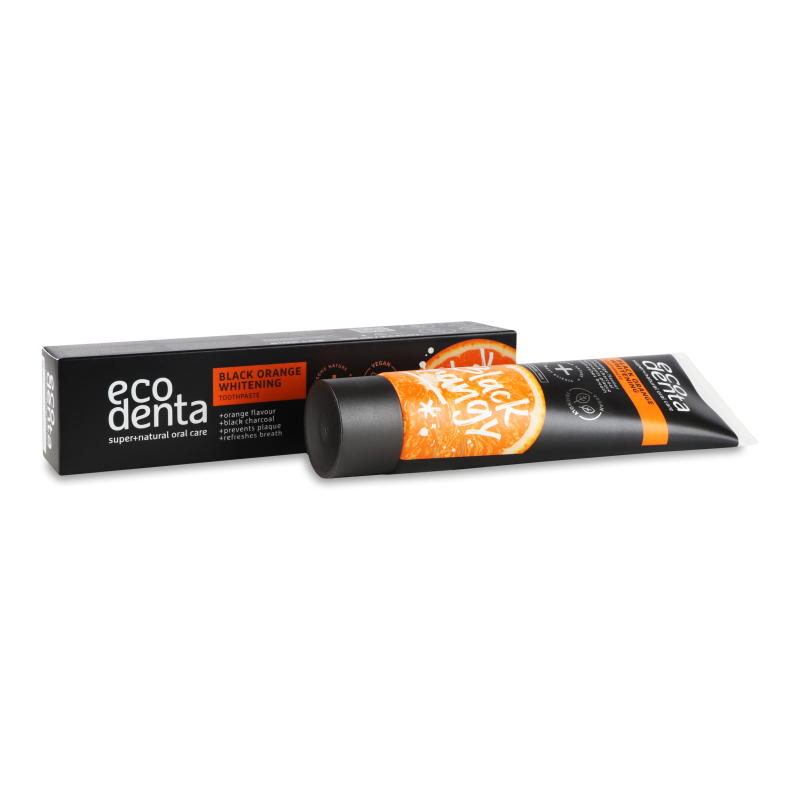 Паста зубна Відбілююча з вугіллям та смаком апельсина 100мл Екодента