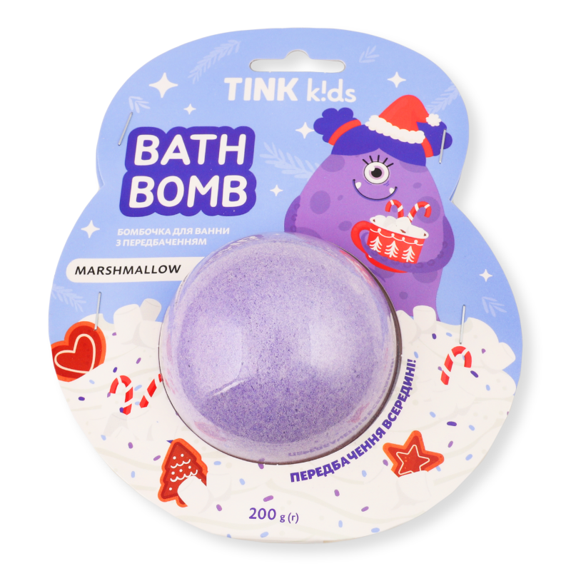 Бомбочка д/ванни Marshmallow з передбаченням 200г Tink kids