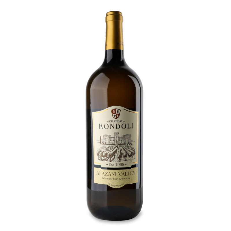 Вино Alazani Valley біле н/солодке 11-13% 1,5л Chateau Kondoli