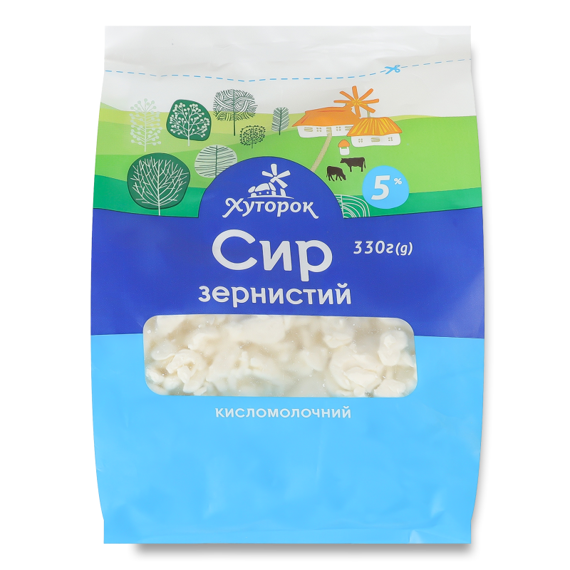Сир кисломолочний 5% 330г Хуторок