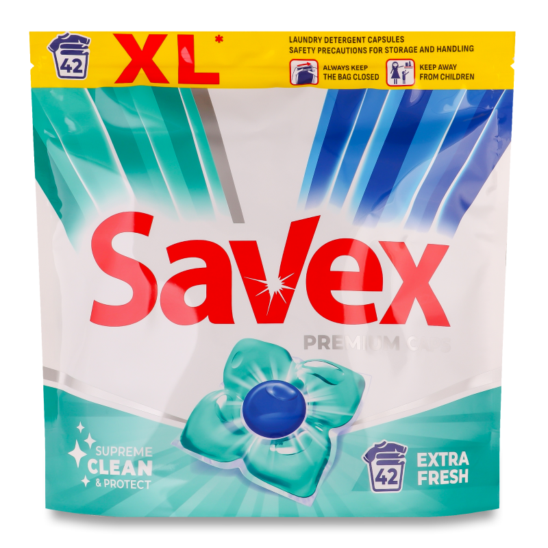 Капсули д/прання Extra Fresh 42*21г Savex