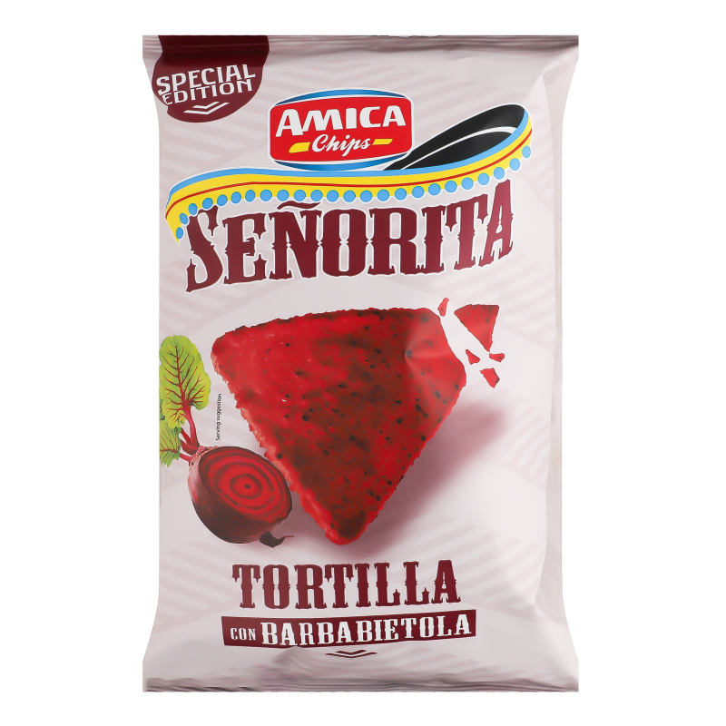 Чипси кукурудзяні Tortilla con barbabietola Senorita Amica Chips м/у