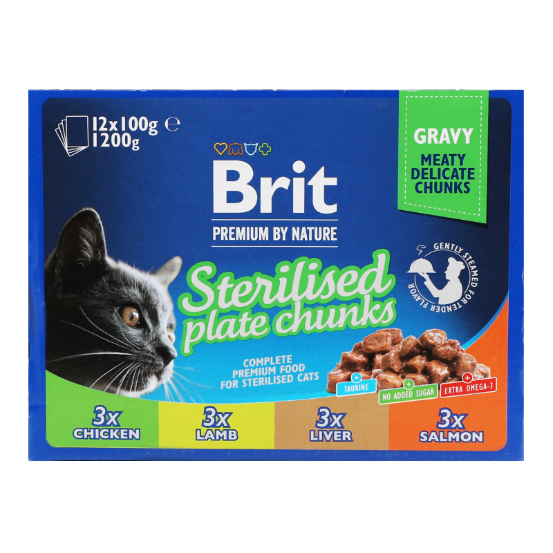 Nature Brit Корм вологий повнораціонний для стерилізованих котів Premium by nature ...