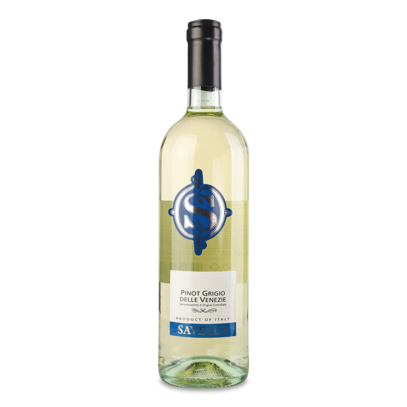 Вино Піно Гріджио бiле сухе 11,5% 0,75л Савелла