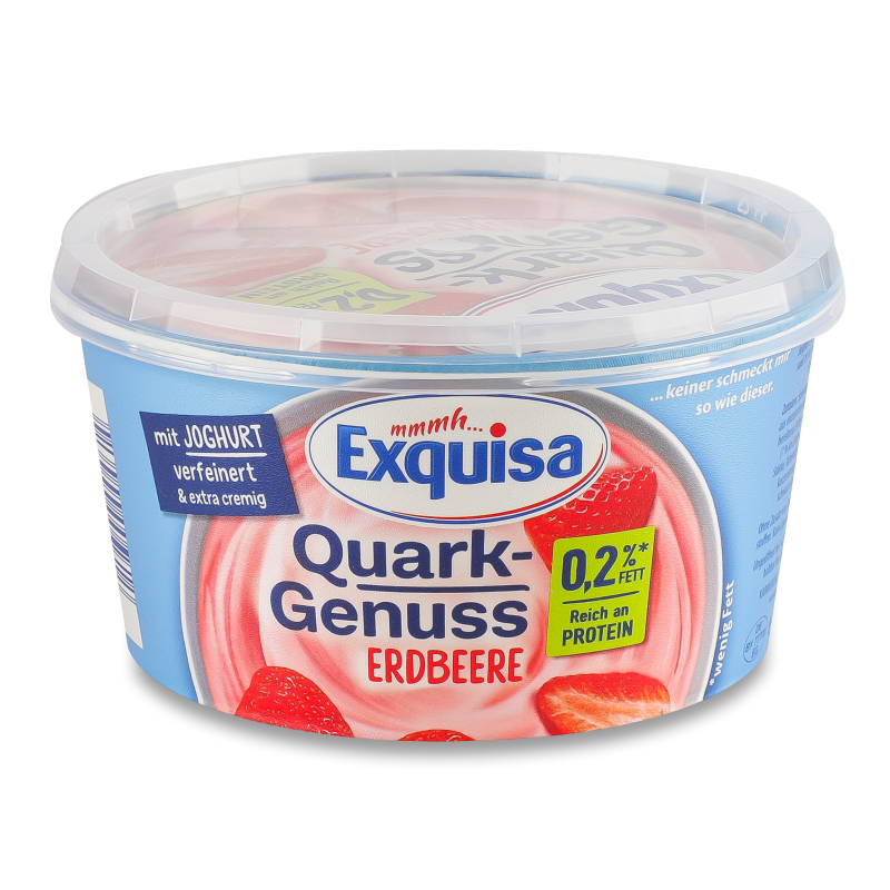 Десерт сирний Полуниця 0,2% 500г Exquisa