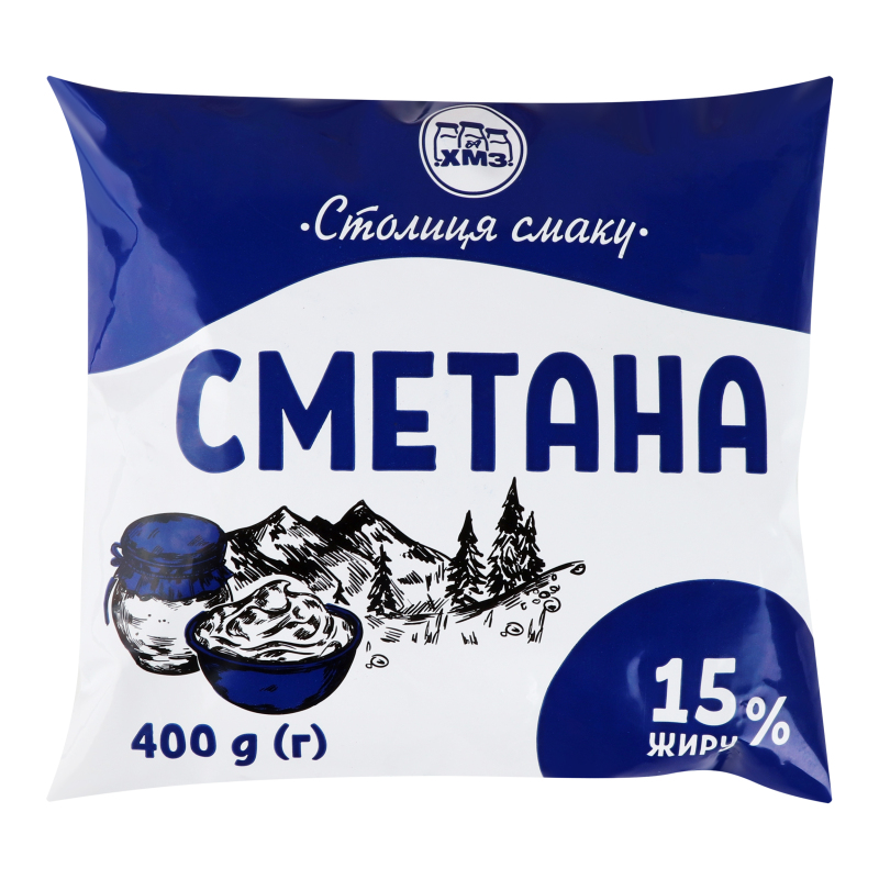Сметана 15% Столиця смаку м/у 400г Столиця смаку(4820194043500): купить ...