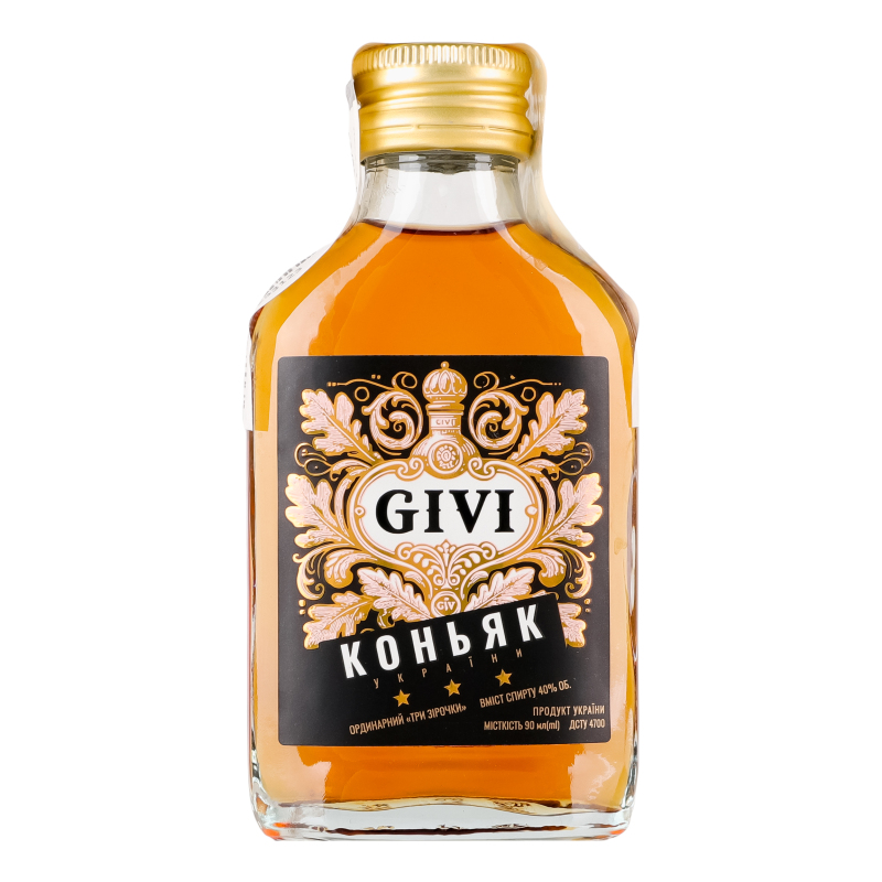 Коньяк 90мл 40% ординарный 3 звезды Givi бут Givi(4820284960533