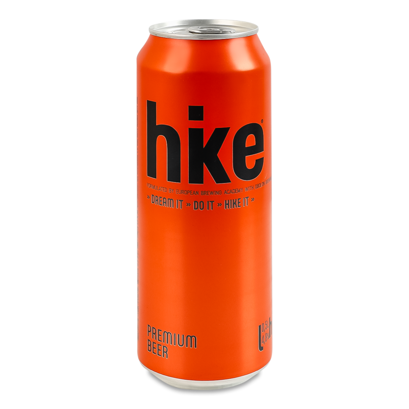 Пиво Premium світле 5% 0,5л ж/б Hike