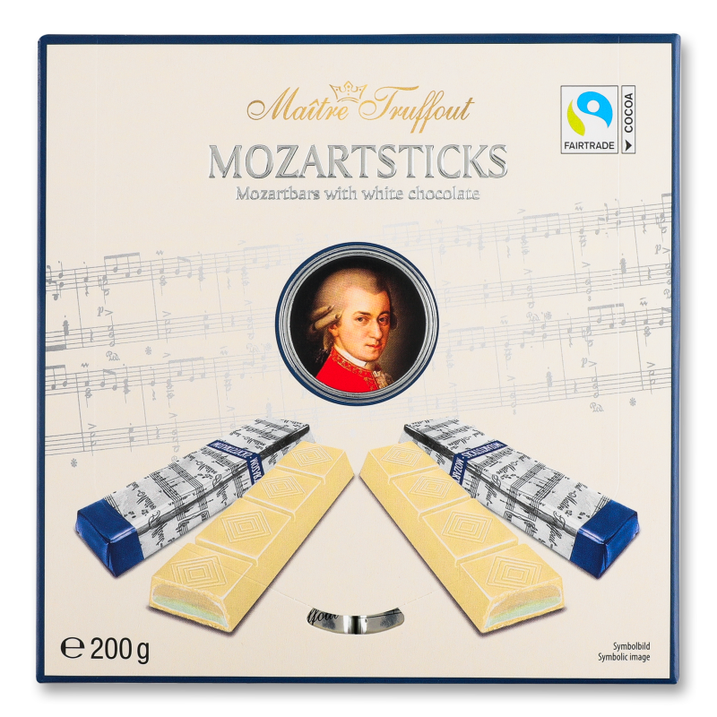 Шоколад Моцарт білий 200г стік Метр Трюффо
