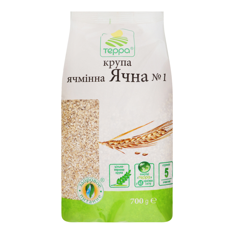 Крупа ячменная ячневая №1 Терра м/у 700г Терра(4820015730756): купить в ...