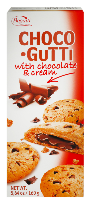 Печиво CHOCO GUTI з шок крем 160г BOGUTTI