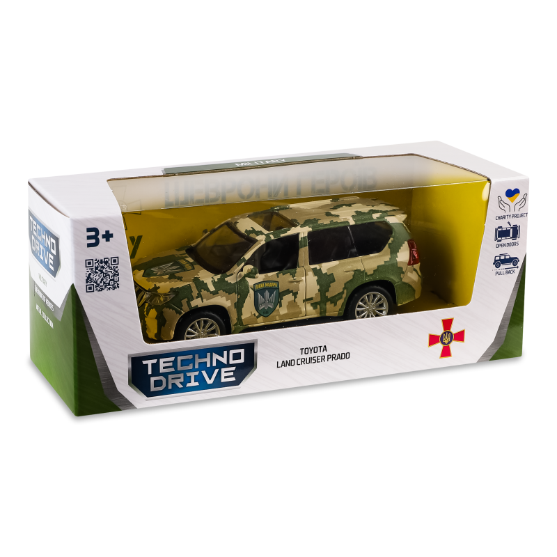 Іграшка Автомодель Шеврони Героїв Тойота Ленд Крузер Прадо Птахи Мадяра ТехноДрайв