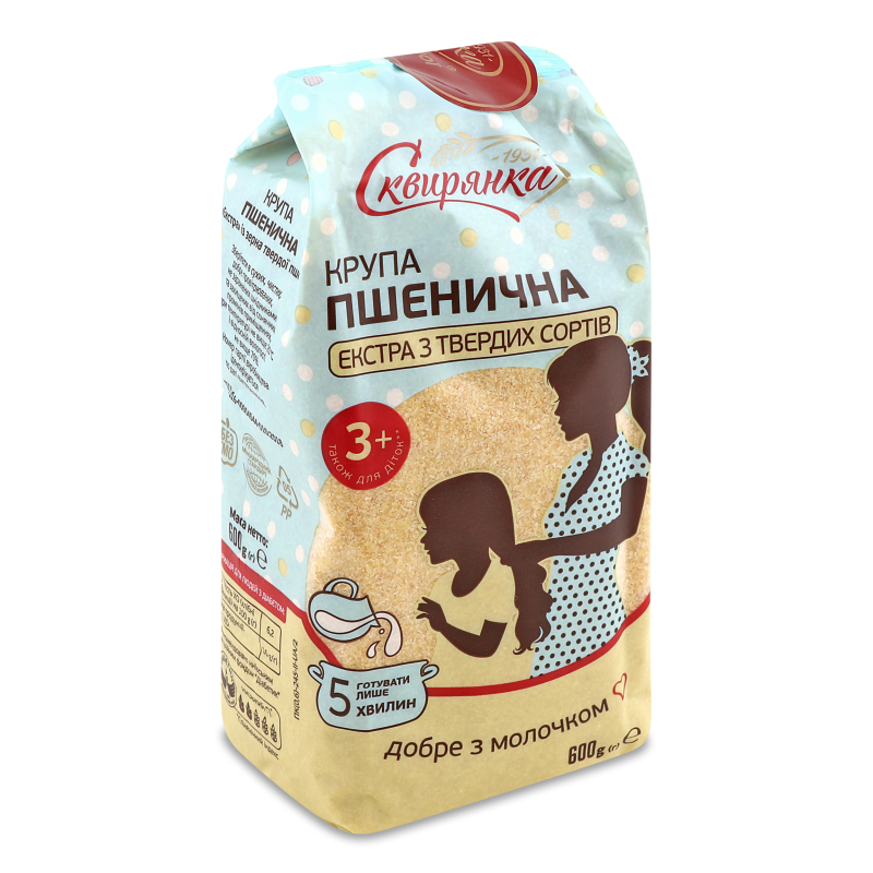 Крупа пшенична Екстра з твердих сортів 600г Сквирянка