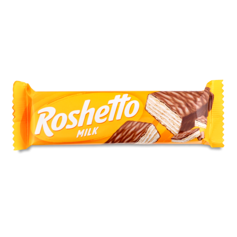 Вафлі Roshetto Milk глазуровані 34г Roshen